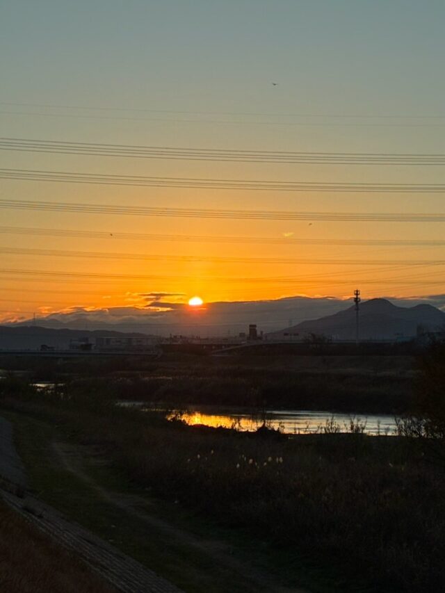 初日の出載せます

良い一年になりますように

馬のごとく、走り出しましょう！🐎

#初日の出 #大阪 #就労継続支援ｂ型 #エフリング #ジョブタス駒川事業所